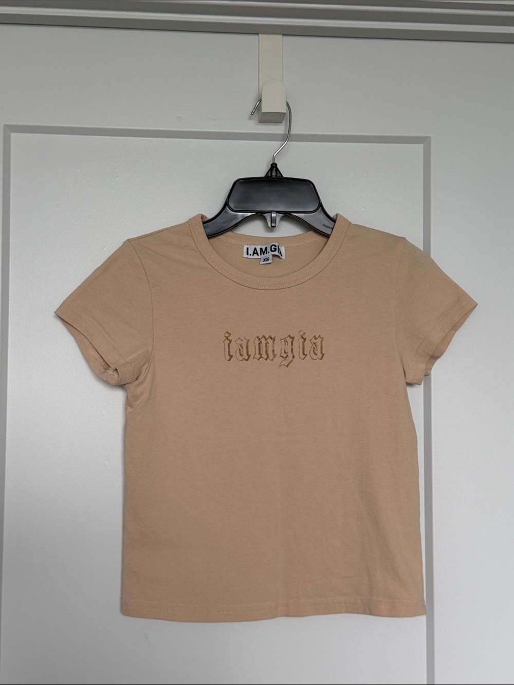 I.AM.GIA Tan Logo Short Sleeve Tee